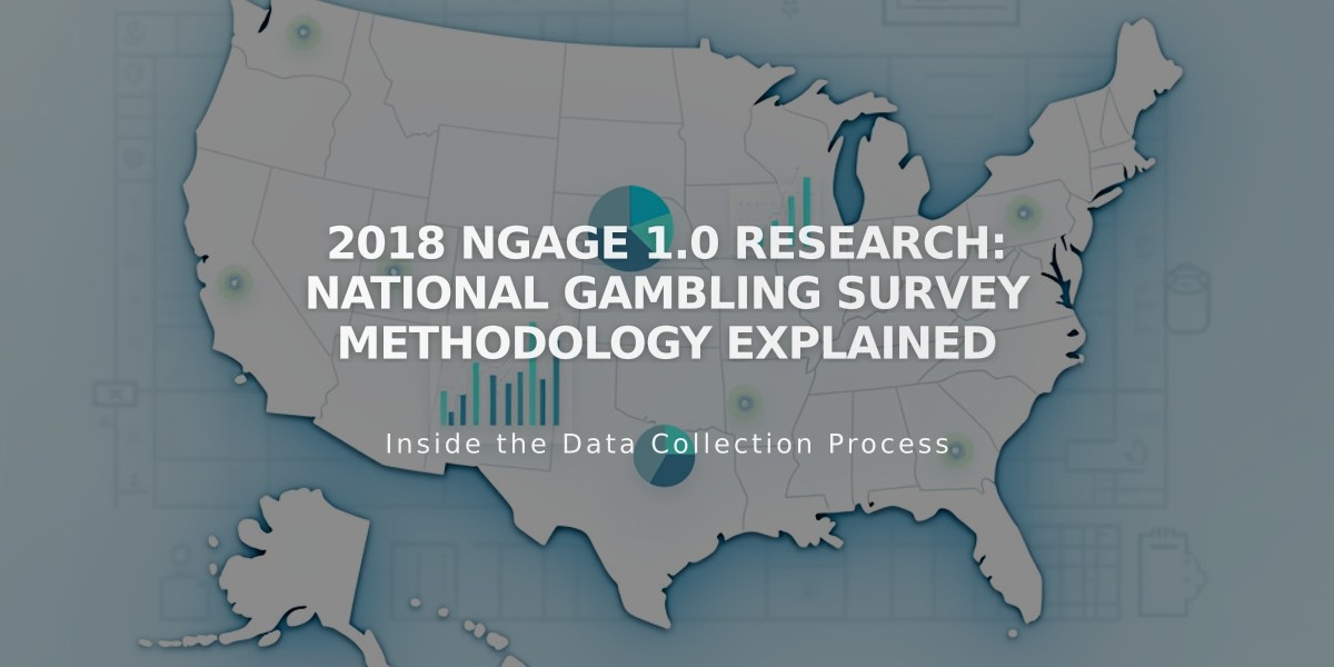 2018 NGAGE 1.0 Research: National Gambling Survey Methodology Explained