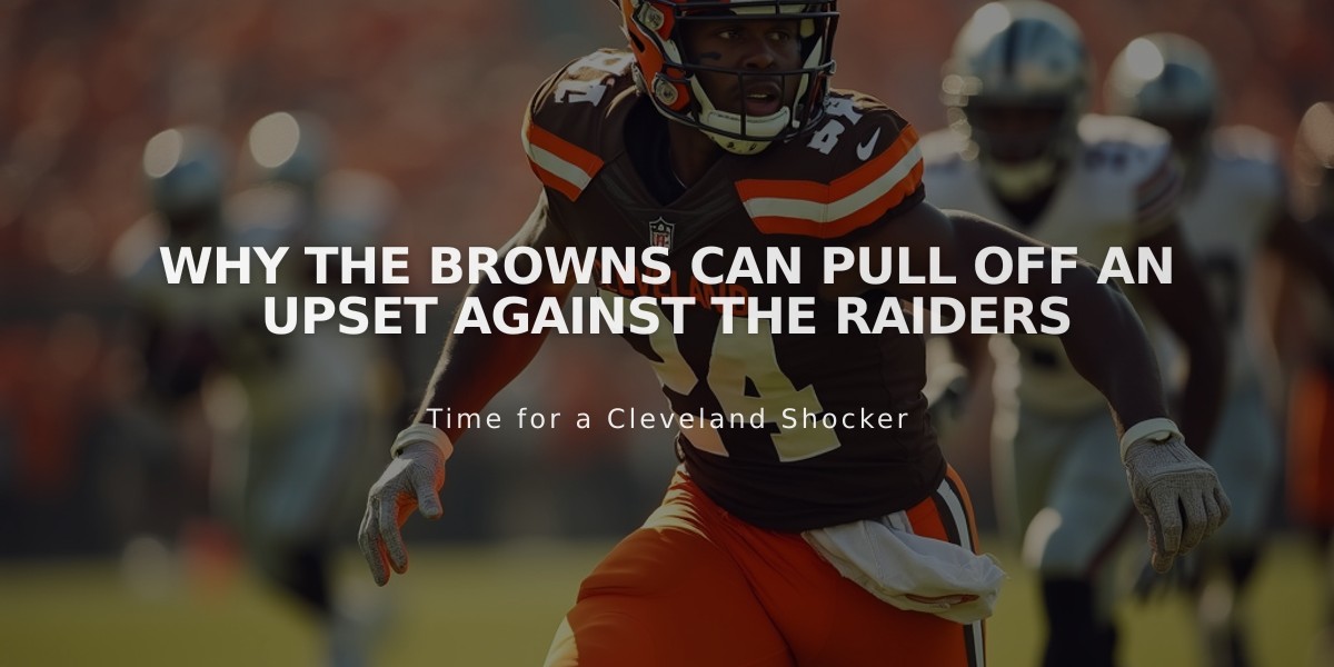 Why The Browns Can Pull Off An Upset Against The Raiders