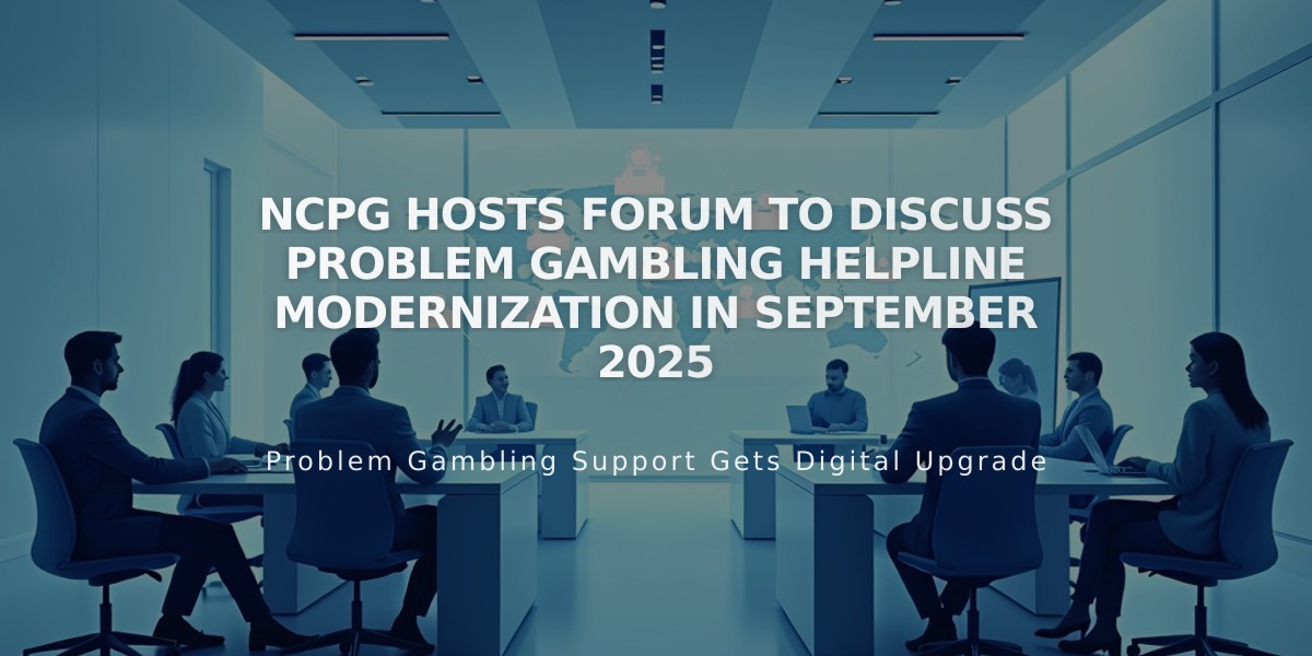 NCPG Hosts Forum to Discuss Problem Gambling Helpline Modernization in September 2025