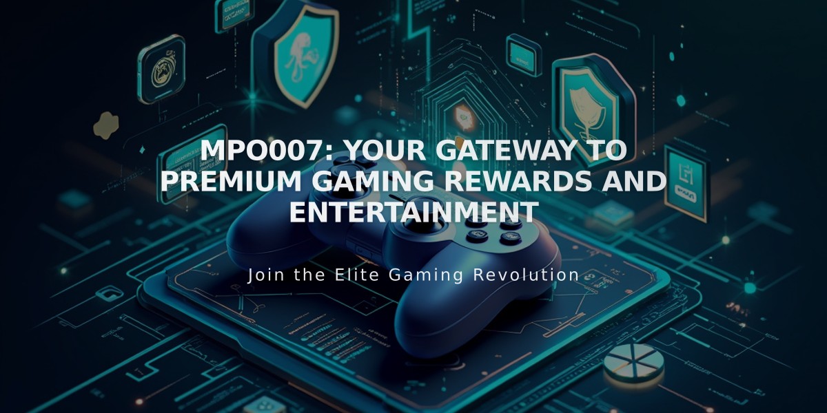 MPO007: Your Gateway to Premium Gaming Rewards and Entertainment