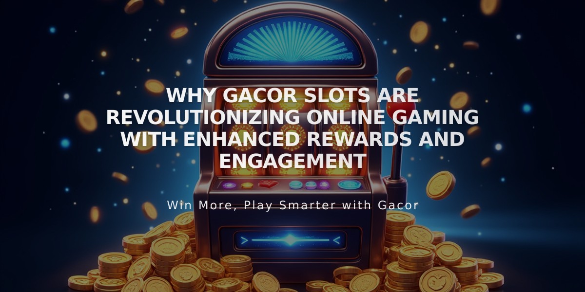 Why Gacor Slots Are Revolutionizing Online Gaming with Enhanced Rewards and Engagement