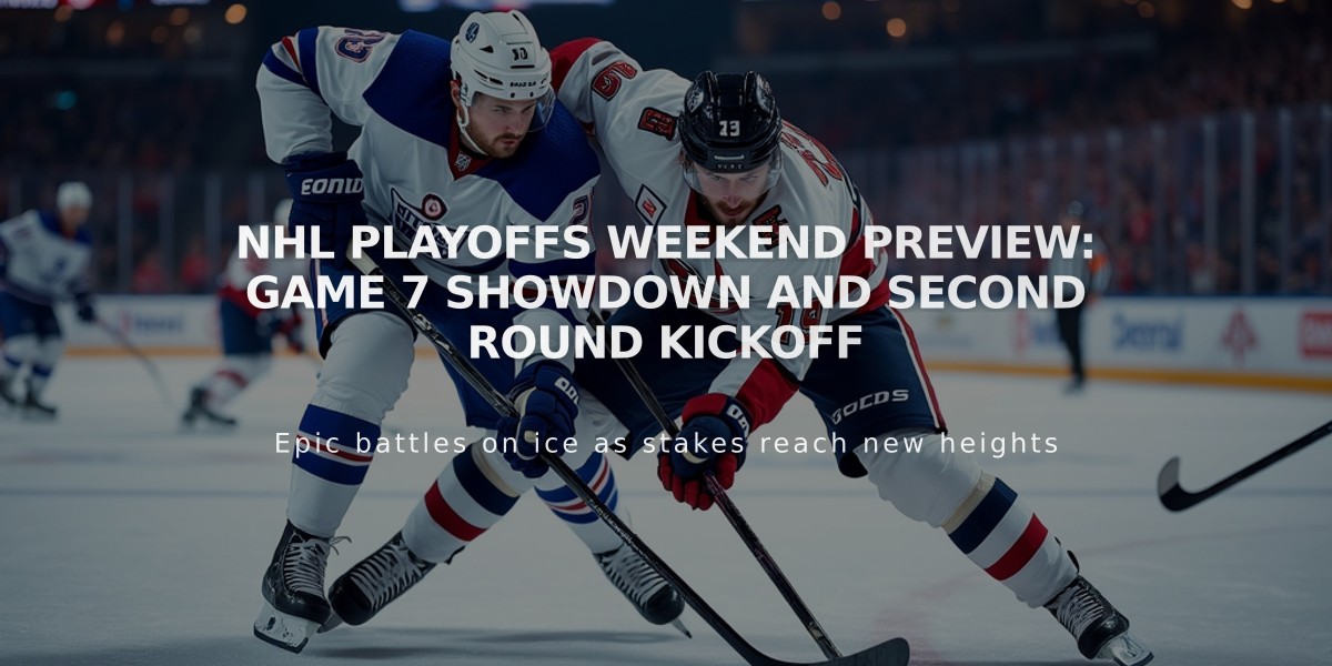 NHL Playoffs Weekend Preview: Game 7 Showdown and Second Round Kickoff