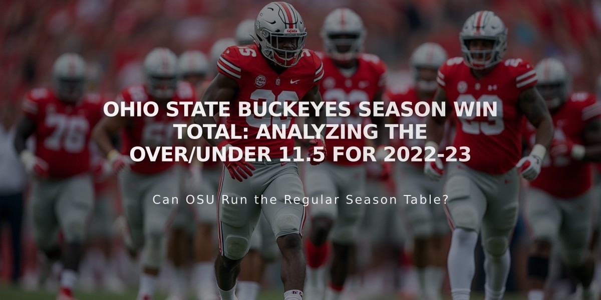 Ohio State Buckeyes Season Win Total: Analyzing the Over/Under 11.5 for 2022-23