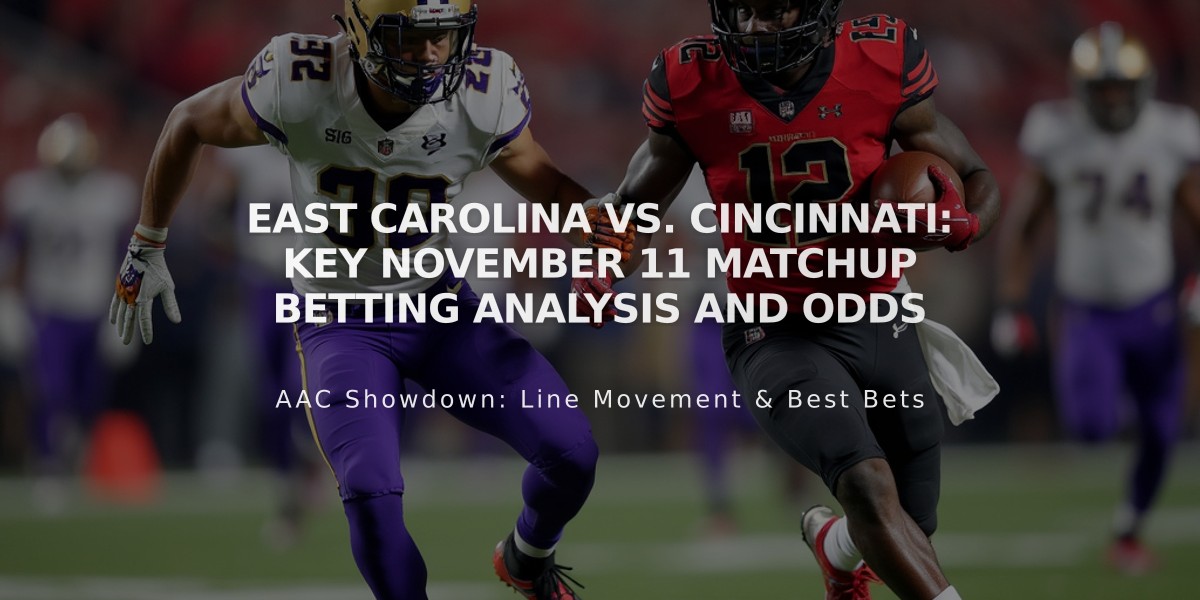 East Carolina vs. Cincinnati: Key November 11 Matchup Betting Analysis and Odds