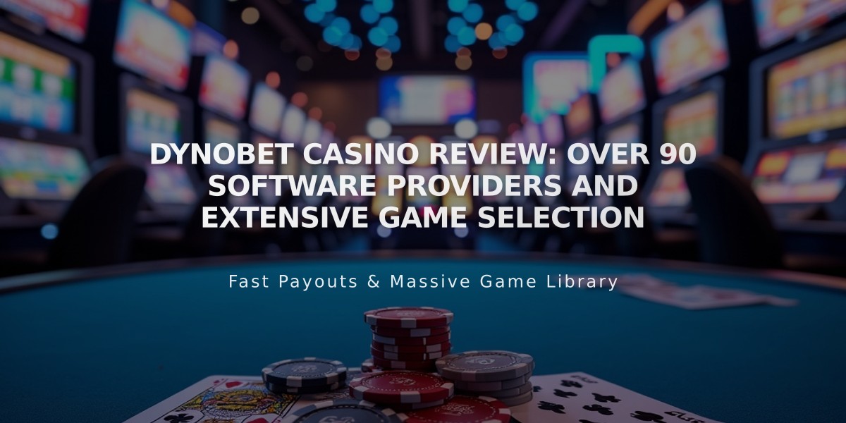 Dynobet Casino Review: Over 90 Software Providers and Extensive Game Selection