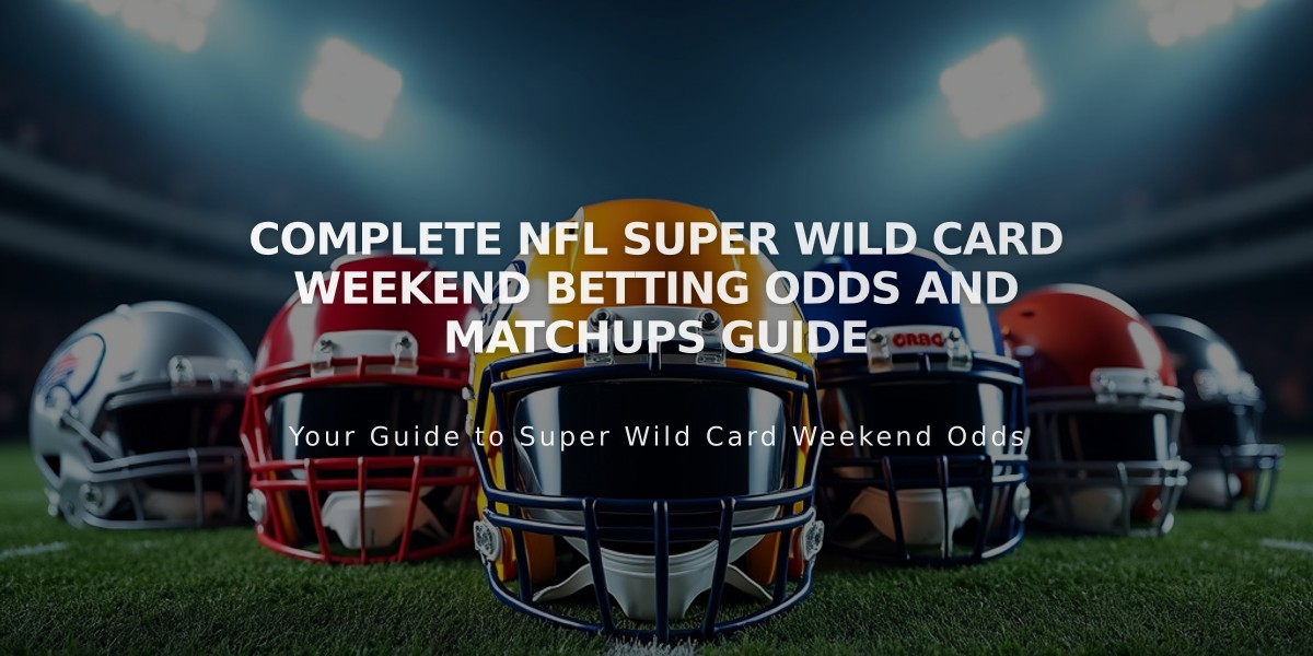 Complete NFL Super Wild Card Weekend Betting Odds and Matchups Guide